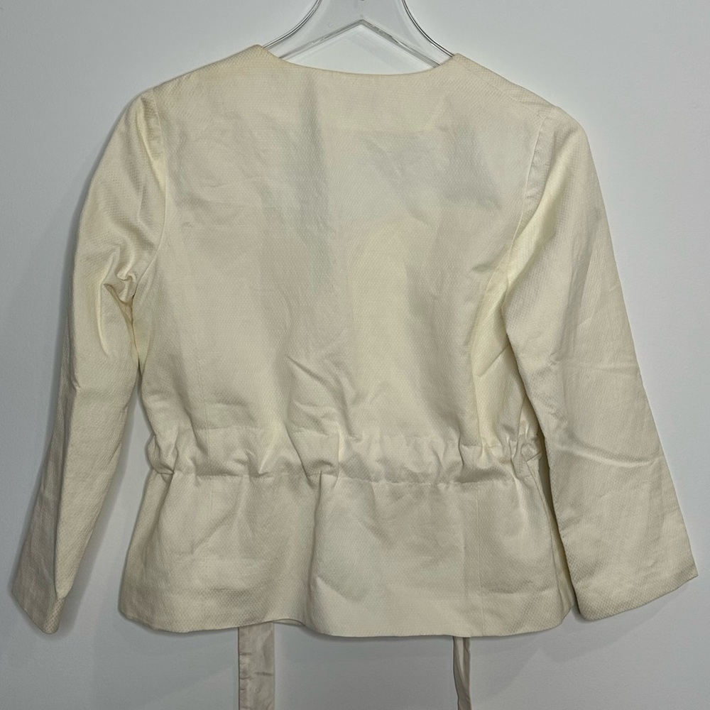 Theory Cream Collarless Jacket - image 5